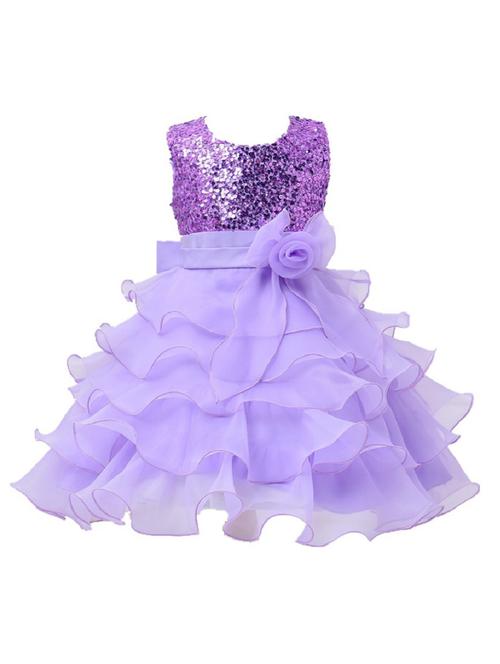 girls round neck sleeveless frock - 18517106 - Very Small Image - 1