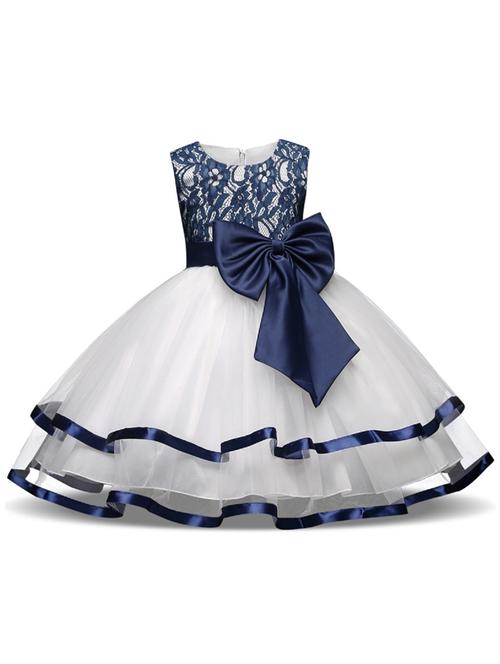 girls round neck sleeveless frock - 18517295 - Very Small Image - 1