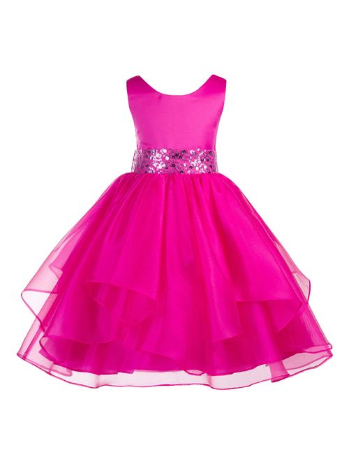 girls round neck sleeveless frock - 18517449 - Very Small Image - 1