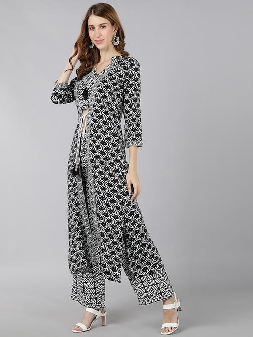 printed top pant with shrug  - 18517670 - Very Small Image - 1