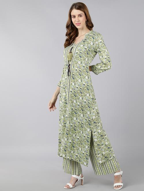 printed top pant with shrug  - 18517671 - Very Small Image - 1