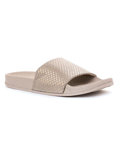 women gold slides flip flop - 18517749 - Very Small Image - 1