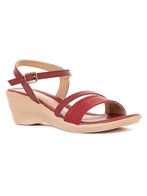 women red back strap wedge - 18517865 - Very Small Image - 1