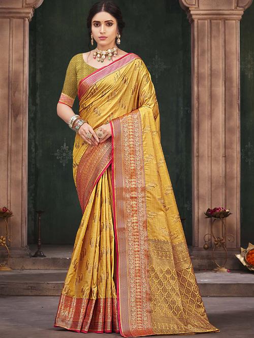 self design zari work woven saree - 18518365 - Very Small Image - 1