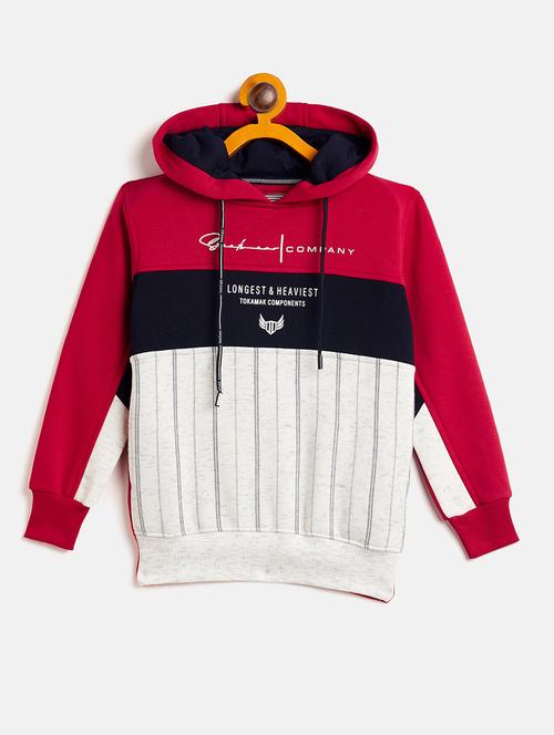 boys color block hooded sweatshirt - 18518433 - Very Small Image - 1