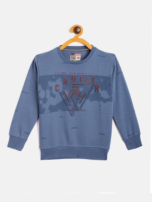 boys round neck graphic print sweatshirt - 18518528 - Very Small Image - 1