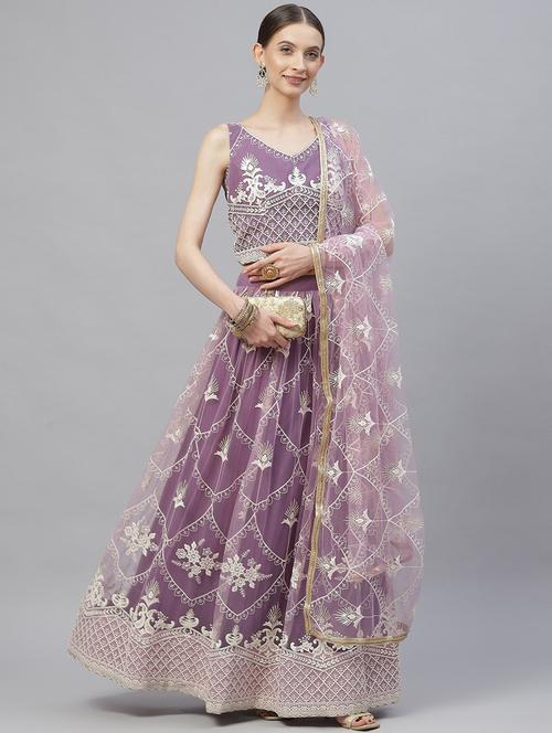lehenga choli and dupatta with digital print & embroidery work - 18518625 - Very Small Image - 1