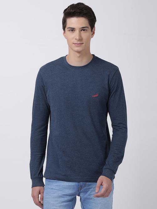navy blue solid t-shirt - 18518727 - Very Small Image - 1