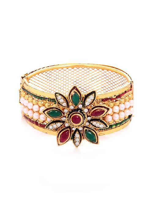 gold plated beaded bangle bracelet  - 18518853 - Very Small Image - 1