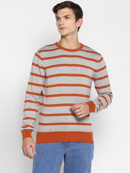 grey striped pullover - 18519187 - Very Small Image - 1