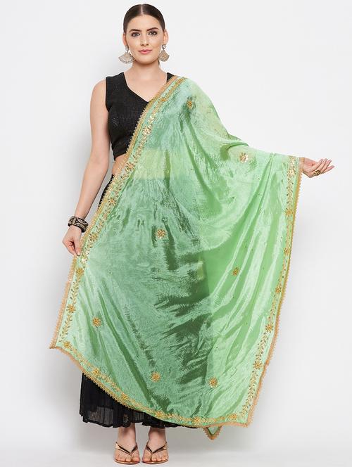 neo mint embroidered dupatta - 18519296 - Very Small Image - 1