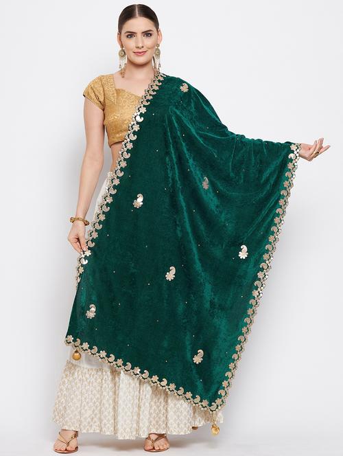 gota patti velvet dupatta - 18519304 - Very Small Image - 1
