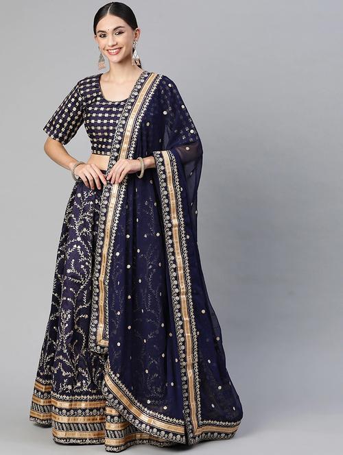  lehenga and choli with embroidery and sequence work and dupatta - 18519631 - Very Small Image - 1