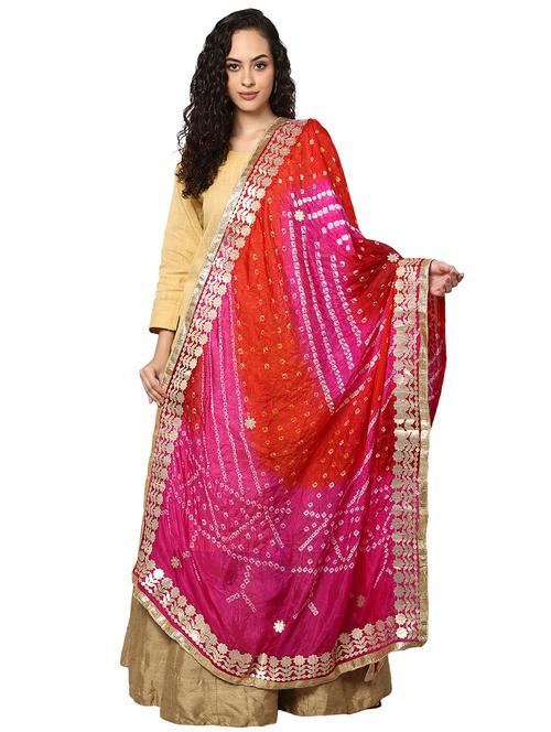 bandhani printed dupatta  - 18520004 - Very Small Image - 1