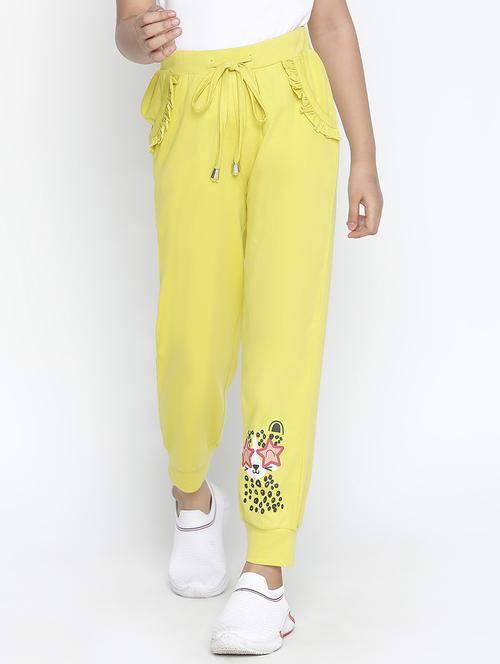 girls mid rise printed jogger - 18520125 - Very Small Image - 1