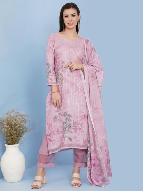 digital printed unstitched suit set  - 18520305 - Very Small Image - 1