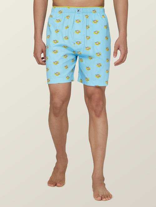 turquoise printed boxer - 18522370 - Very Small Image - 1