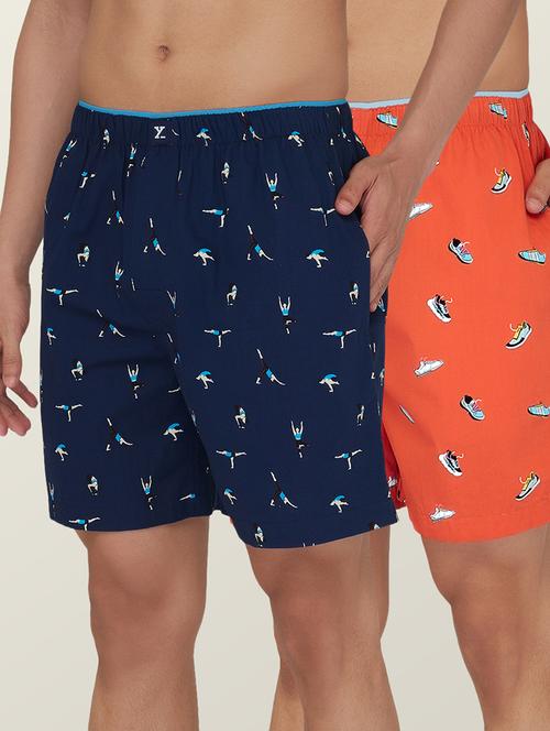 pack of 2 printed cotton boxer - 18522372 - Very Small Image - 1
