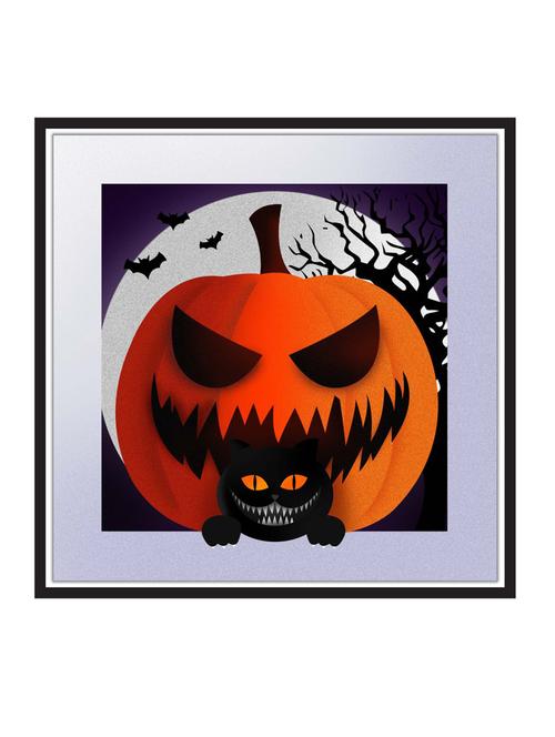 halloween-night paper poster / sticker paper print  (12 inch x 12 inch, rolled) - 18522852 - Very Small Image - 1