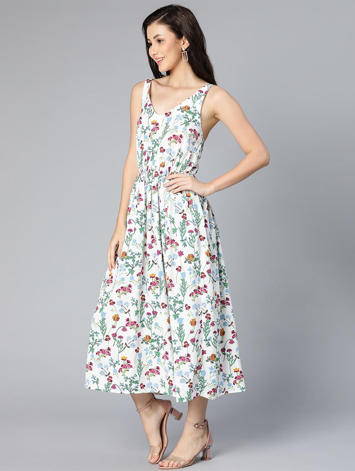 women's fit & flare floral dress - 18523624 - Zoom Image - 3