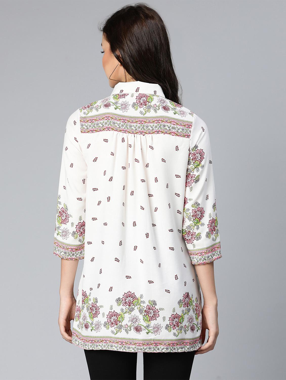 long sleeved floral regular shirt - 18523660 - Zoom Image - 3