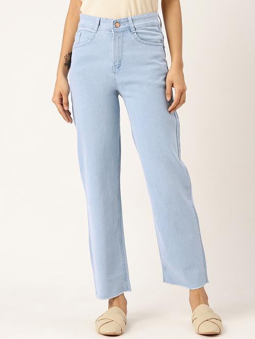 women's plain straight fit jeans - 18523702 - Very Small Image - 1