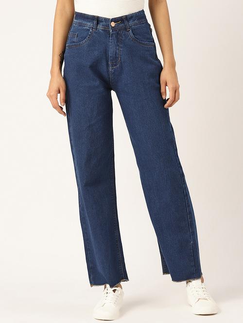 women's plain straight fit jeans - 18523704 - Very Small Image - 1