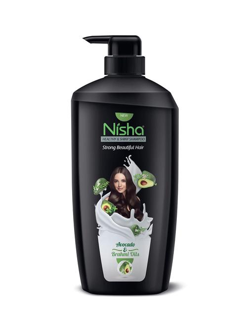 nisha avocado & brahmi shampoo for strong and shiny hair, 650 ml - 18523888 - Very Small Image - 1