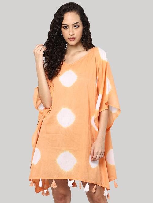 v-neck tie & dye kaftan dress - 18524051 - Very Small Image - 1