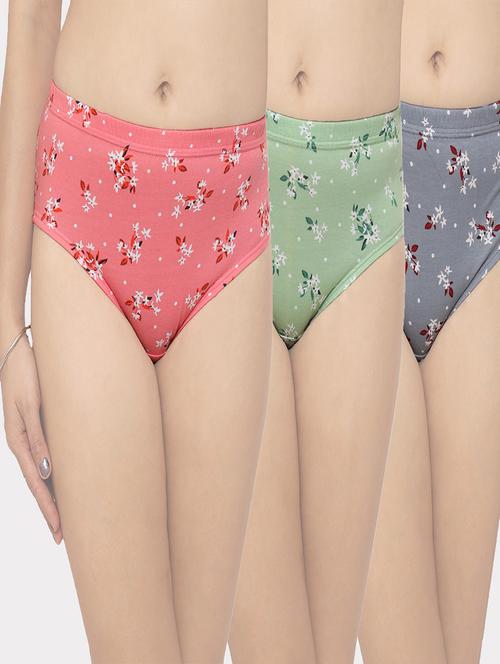 pack of 3 high rise printed hipster panty - 18524573 - Very Small Image - 1