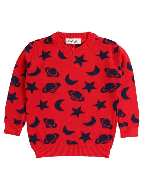 boys crew neck printed sweater - 18528269 - Very Small Image - 1