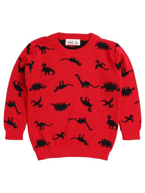 boys crew neck printed sweater - 18528281 - Very Small Image - 1