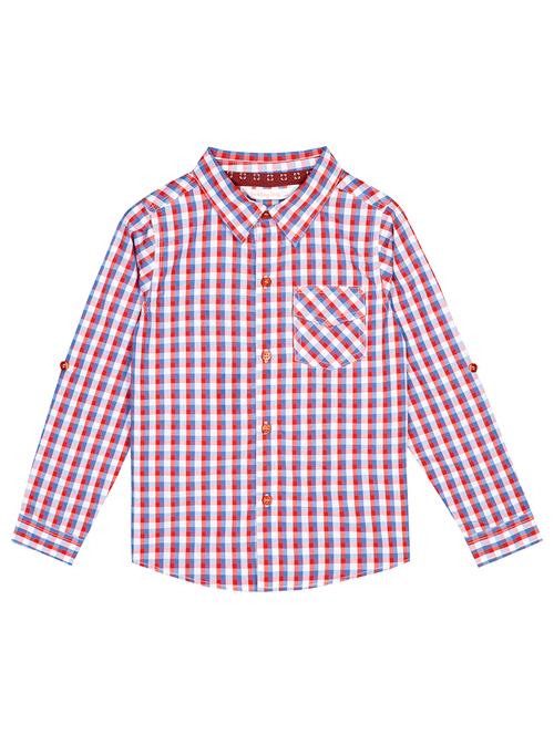 boys check print shirt  - 18528440 - Very Small Image - 1