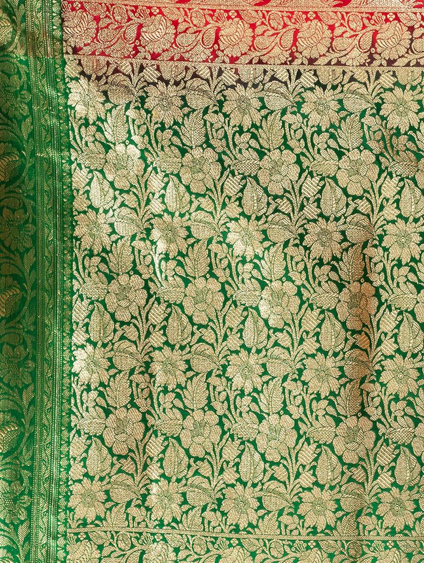 women's banarasi saree with blouse - 18528639 - Standard Image - 3