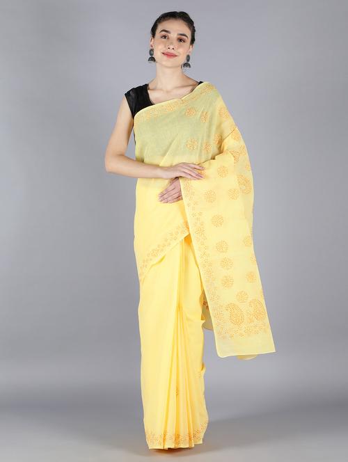 women's embroidered saree - 18528806 - Very Small Image - 1