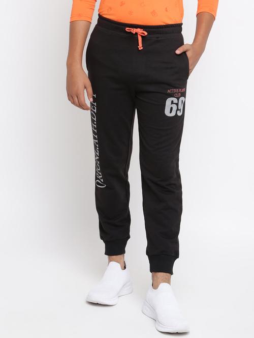 boys black typographic printed joggers - 18529306 - Very Small Image - 1