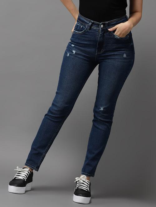 Women's Distress Slim Fit Jeans - 18531083 - Very Small Image - 1