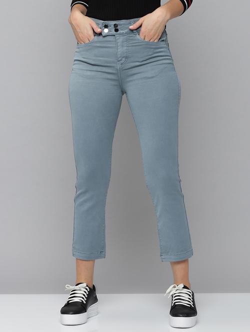 Women's Plain Slim Fit Jeans - 18531094 - Very Small Image - 1