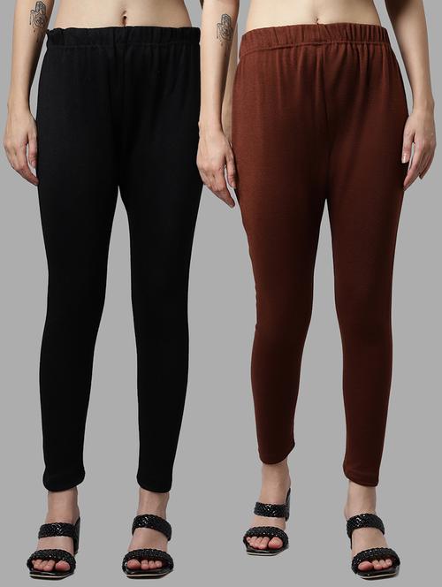 pack of 2 mid rise solid legging - 18531853 - Very Small Image - 1