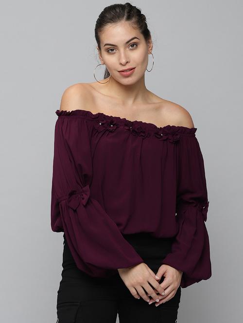 women's ruffle off shoulder top - 18532267 - Very Small Image - 1