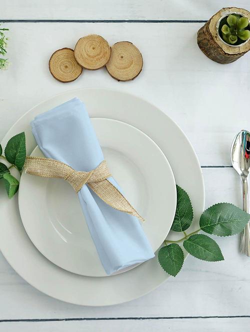 pizuna linens 100%cotton sky blue small dinner napkins - 14 inch x 14 inch (set of 24), soft, premium, durable table napkins - 18532462 - Very Small Image - 1