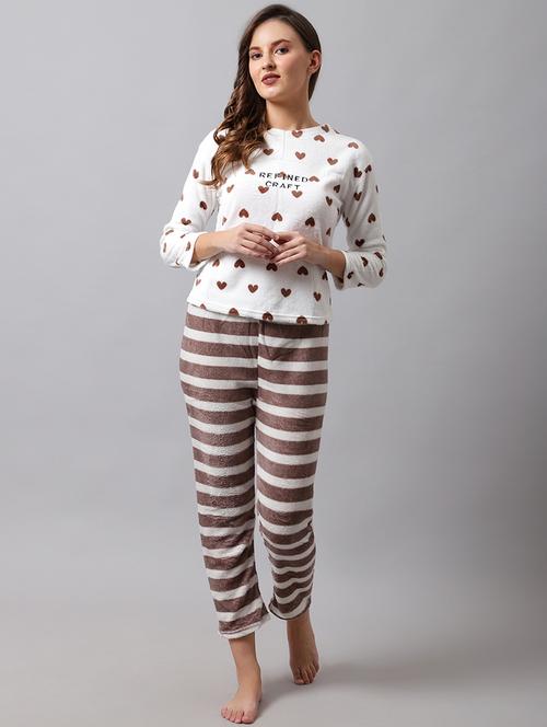 round neck printed nightwear pyjama set  - 18532730 - Very Small Image - 1