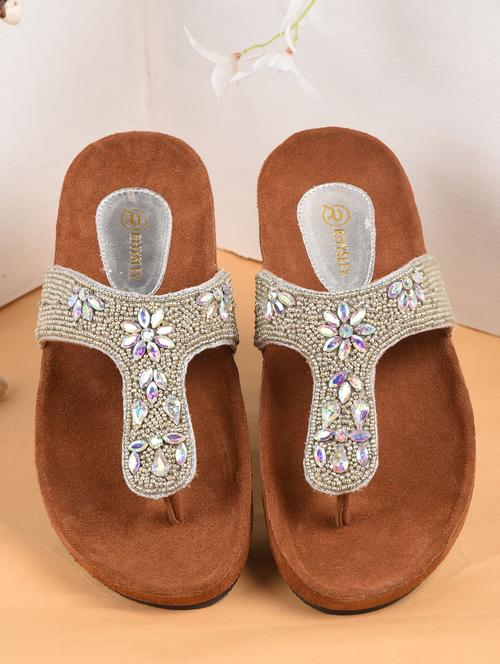 women embellished toe separator sandal - 18532804 - Very Small Image - 1