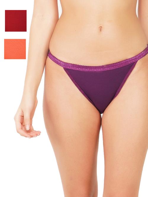 pack of 3 low rise solid bikini panty  - 18532814 - Very Small Image - 1