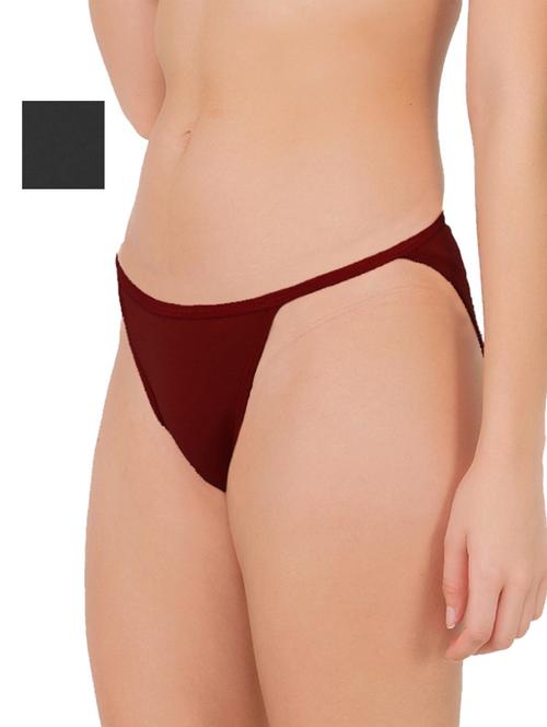 pack of 2 low rise solid bikini panty - 18532983 - Very Small Image - 1