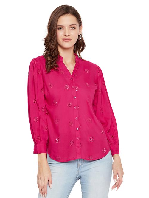 pink solid regular shirt - 18532992 - Very Small Image - 1
