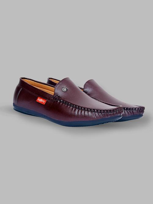 Mens Maroon Slip On Loafer - 18533912 - Very Small Image - 1