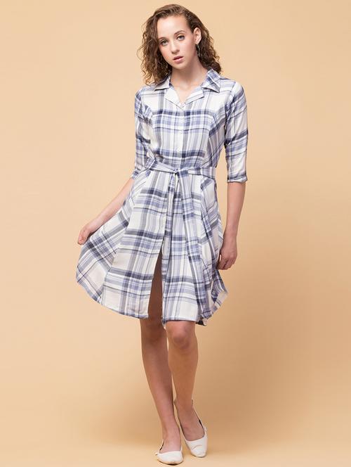 tie front checkered shirt dress - 18533933 - Very Small Image - 1