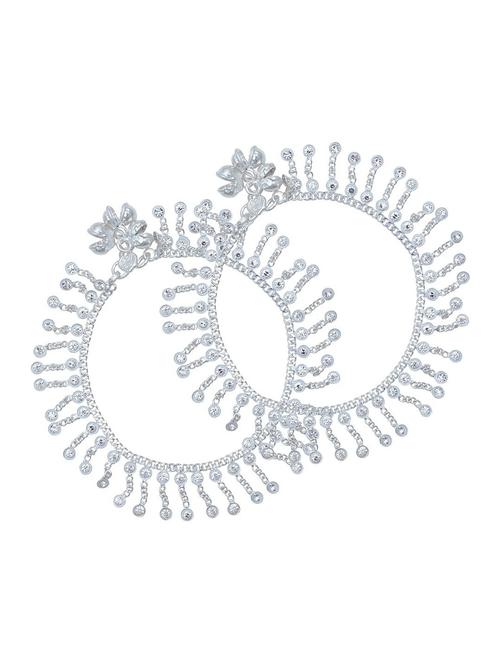 Silver Plated Brass Anklet - 18533983 - Very Small Image - 1