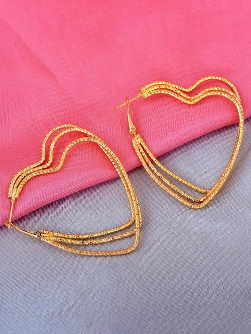 gold brass hoop earring - 18534199 - Very Small Image - 1